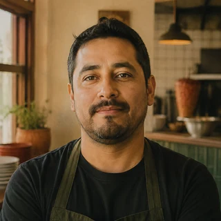 Fundador de una taquería independiente dentro de su restaurante.