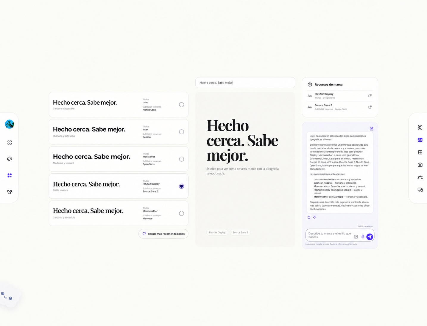 Vista de Tipografía